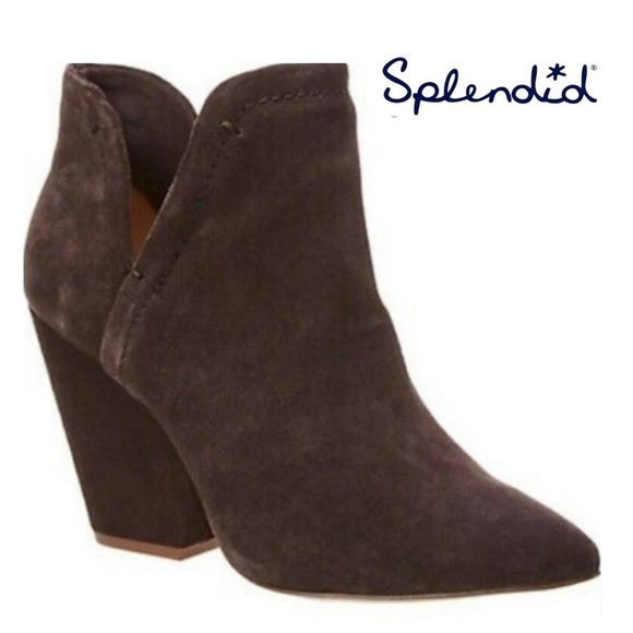Splendid Cheryl Pointed Toe Suede Ankle Bootie - Picture 1 of 13